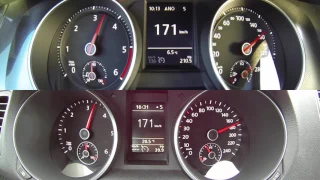 Golf VI 2.0 TDI (+Chip) vs Golf VII GTD | Acceleration 0-140km/h + 120-210km/h