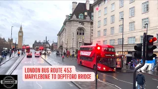 London Landmarks Bus 453 Ride in the Rain Join me on board