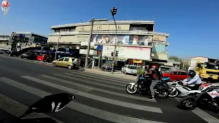 ● 🏍 Tracer900 between Super Sports on twisted road  ●  #ola_einai_dromos ft Street Hools Of Athens |