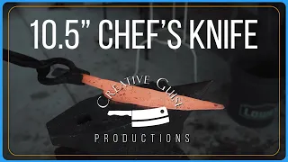 Forging a 10.5" Chef's Knife - Every Hammer Swing!