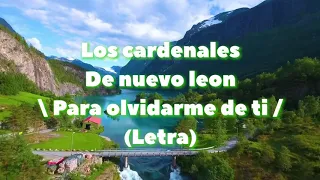 Los cardenales de Nuevo León - para olvidarme de ti (Letra)