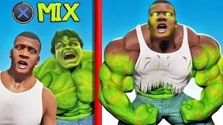 Mezcla de FRANKLIN y HULK en GTA 5 el más fuerte