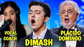DIMASH y PLACIDO DOMINGO reaction💥The pearl fishers' duet | Vocal coach reaction & analysis (Subs)