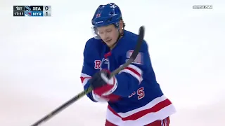 Vladimir Tarasenko scores his first goal for Rangers from Panarin's pass (10 feb 2023)