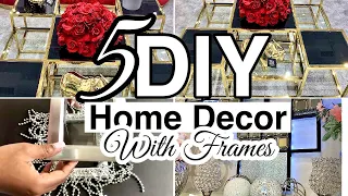5 Expensive Looking DIYs Using Picture FRAMES| How To Make High End Decor with FRAMES!