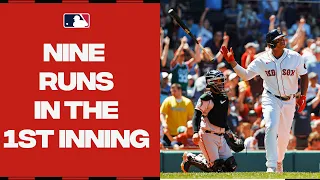 Red Sox score NINE RUNS in 1st inning vs. Yankees