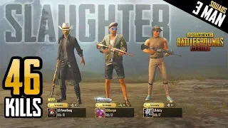 THREE MAN SQUAD WORLD RECORD - 46 KILLS - PUBG Mobile