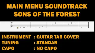 Main Menu Soundtrack - Sons of The Forest - Easy Guitar Tabs Tutorial Fingerstyle - Main Theme Song