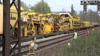 Bahnlinie Ludwigsburg - Bietigheim Gleisbauarbeiten Tamm April 2015 Teil 3