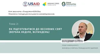 Пандемія #COVID19. Як підготуватися до весняних свят - вебінар Володимира Курпіти УКМЦ 08.04.2020