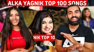 🇮🇳 REACTING TO Top 100 Songs Of ALKA YAGNIK | (foreigners reaction)