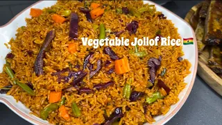 Vegetables Jollof Rice | Ghanaian Jollof | Recipe | Lovystouch | Step by Step