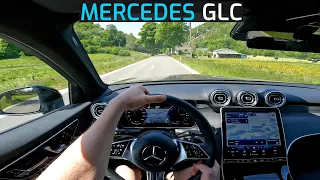 2023 MERCEDES GLC SUV 300 e 4MATIC PLUG-IN HYBRID 313 HP POV TEST DRIVE
