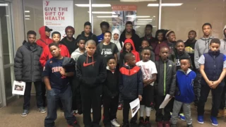 Boston Celtics’ Marcus Smart inspires kids at Flint YMCA