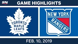 NHL Highlights | Maple Leafs vs. Rangers - Feb 10, 2019