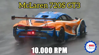 McLaren 720S GT3 | International GT Open 2022 | Monza Circuit | Rain, Mistakes | 10.000 RPM