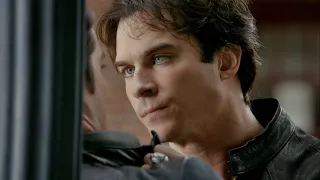TVD 7x11 - Damon threatens Tyler to take him to see Elena's coffin, he's hallucinating | HD