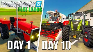 I spent 24 hours on a Flat Map with $ 0 ... ep.10 🚜Farming Simulator 2022 timelapse