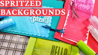 Spritzed Alcohol Marker Backgrounds - One More Way To Use Those Markers!