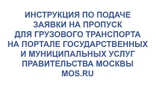 Как оформить пропуск в Москву, на МКАД самостоятельно. Инструкция по подаче заявки на mos.ru