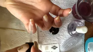 Applying gel base and top coat