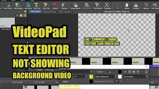 VideoPad Text Editor Not Showing Video Background - The Fix