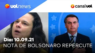 Carta de Bolsonaro: Janaina Paschoal e Josias analisam críticas de apoiadores | UOL News (10/09/21)