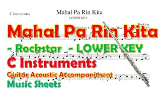 Rockstar | Mahal Pa Rin Kita - Music Sheet Play Along for C Instruments - LOWER KEY