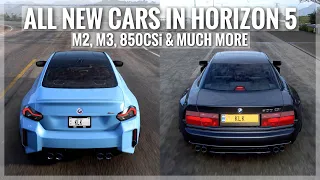 Forza Horizon 5 New Cars & Sound | BMW M2 '23, C8 E-Ray, BMW 850CSi & More