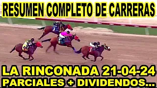 | RESUMEN DE CARRERAS HIPICAS MAS COMPLETO 21-04-24 | LA RINCONADA |