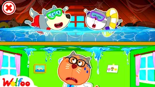 Don't Make Swimming Pool in the Attic, Wolfoo! - Rules of Conduct for Kids 🤩 Wolfoo Kids Cartoon