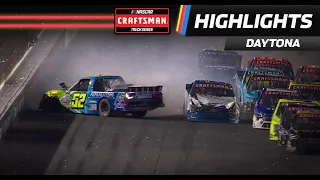 Stage 2 finishes under caution after wreck at Daytona