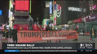 Protesters Echo Calls to Remove President Trump After Capitol Attacks