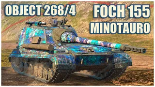 Object 268/4, Foch 155 & Minotauro • WoT Blitz Gameplay
