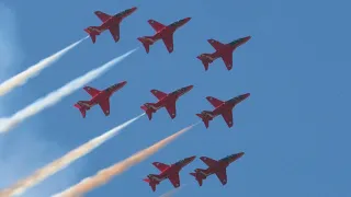 First Red Arrows display of 2023 - Midlands Air Festival