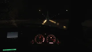 Screaming R34 *300+Km/h* on a highway in the rain POV [4K]