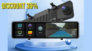 12 Inch Dash Cam Rearview Mirror Camera CarPlay Android Auto ADAS Car DVR 5G WiFi FM GPS Navigation