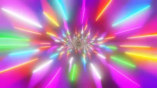 4K Dreamy Colorful Light Speed Neon Fast Tunnel Motion Background for Edits