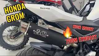 2018 Honda Grom Zoom High Mount Exhaust install