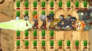 PvZ 2 1000 Plants Level 100 Vs 8 Wild West Zombies Level 100