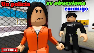 UN POLICIA SE OBSESIONA CONMIGO | Roblox Brookhaven rp | Mini Pelicula - Historia de Roblox