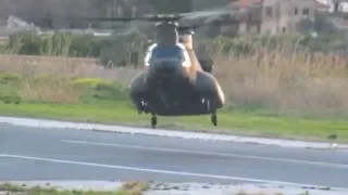 Hellenic Army Aviation CH-47 landing.