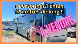 He lives alone in his 12 meter converted bus