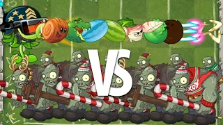 PvZ 2 Challenge - Mega Gatling Pea Using Projectile From Other Plant vs Custom Gargantuar 50000 HP