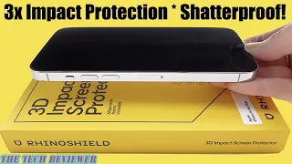 RHINOSHIELD 3D Impact Screen Protector iPhone 14 Pro Max: Shatterproof * 3x Impact * Easy Install!