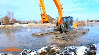 Плавающий экскаватор, экскаватор Амфибия