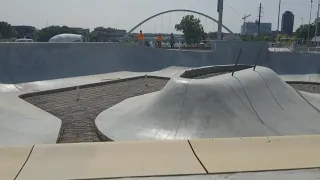 Construction update at Lauridsen Skatepark in downtown Des Moines