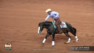 " Carl " aka - Leavetherestspooked ridden by Matt Mills   2019 NRHA Derby Open Derby, SCORE OF 223