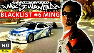 Need for Speed Most Wanted Blacklist 6 MING Gameplay Walkthrough  No Commentary 1080p HD #NFSMW #NFS