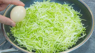 Cabbage with eggs is better than meat! Simple and delicious! 2 Easy cabbage recipes!